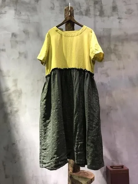 women's cotton and linen long skirt