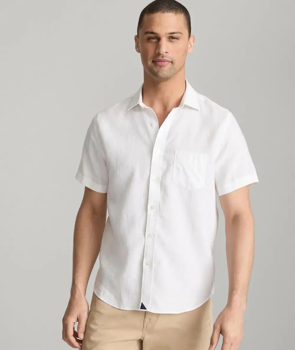 Wrinkle-Resistant Linen Short-Sleeve Cameron Shirt
