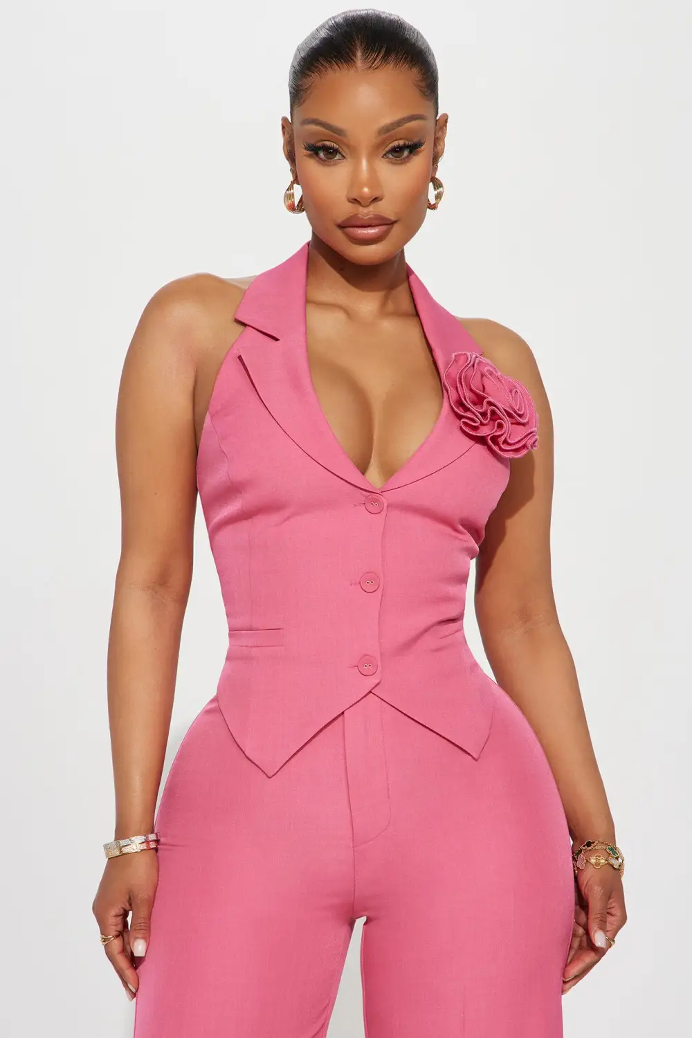 Elle Pant Set - Pink