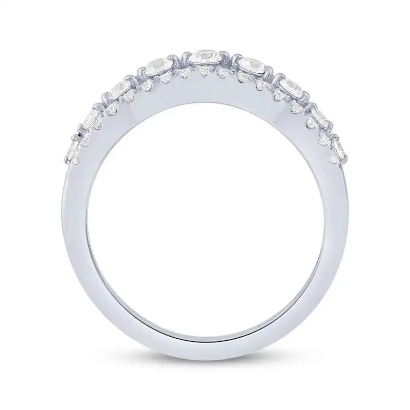 Diamond Contour Ring 1/2 ct tw Round-cut 14K White Gold