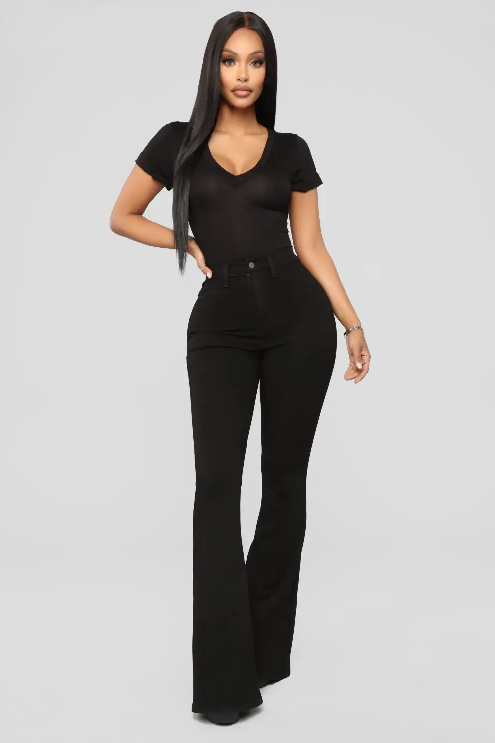 Deep In My Soul Flare Jeans - Black