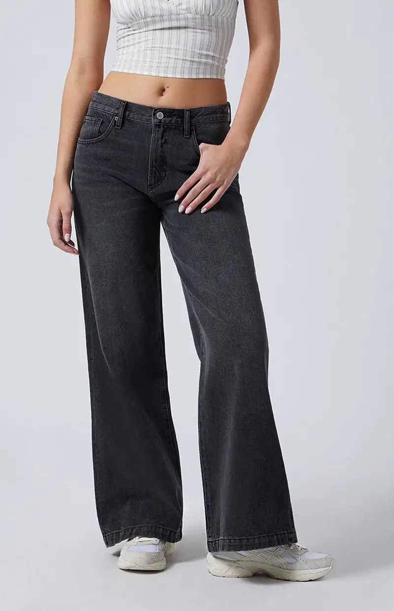 PacSun Lena Low Rise Super Baggy Jeans Black