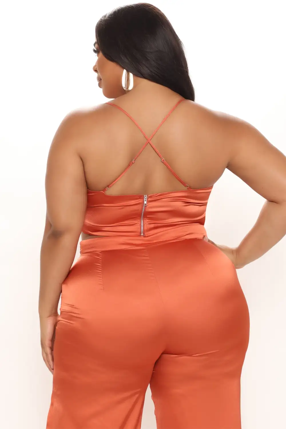 Luxury Views Satin Pant Set - Coral