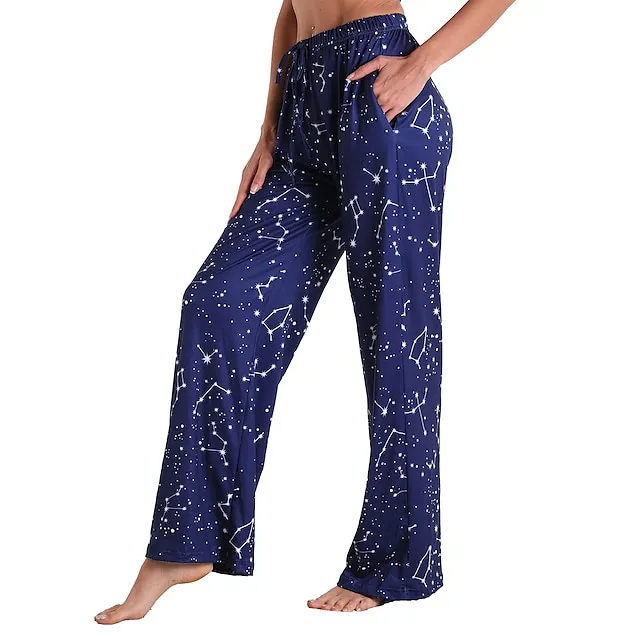 Women's Pajamas Pants Pjs Grid / Plaid Fashion Comfort Sweet Party Home Christmas Cotton Long Pant Pant Summer Spring Light Pink Black