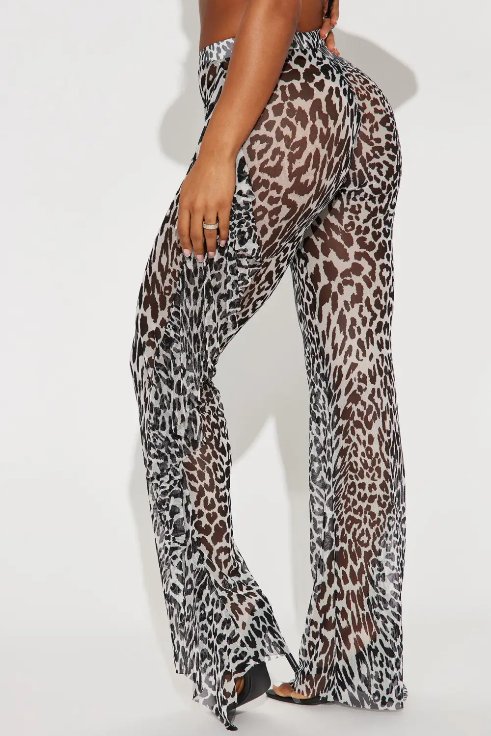 Sunshine See Through Cover Up Pant - Black/White