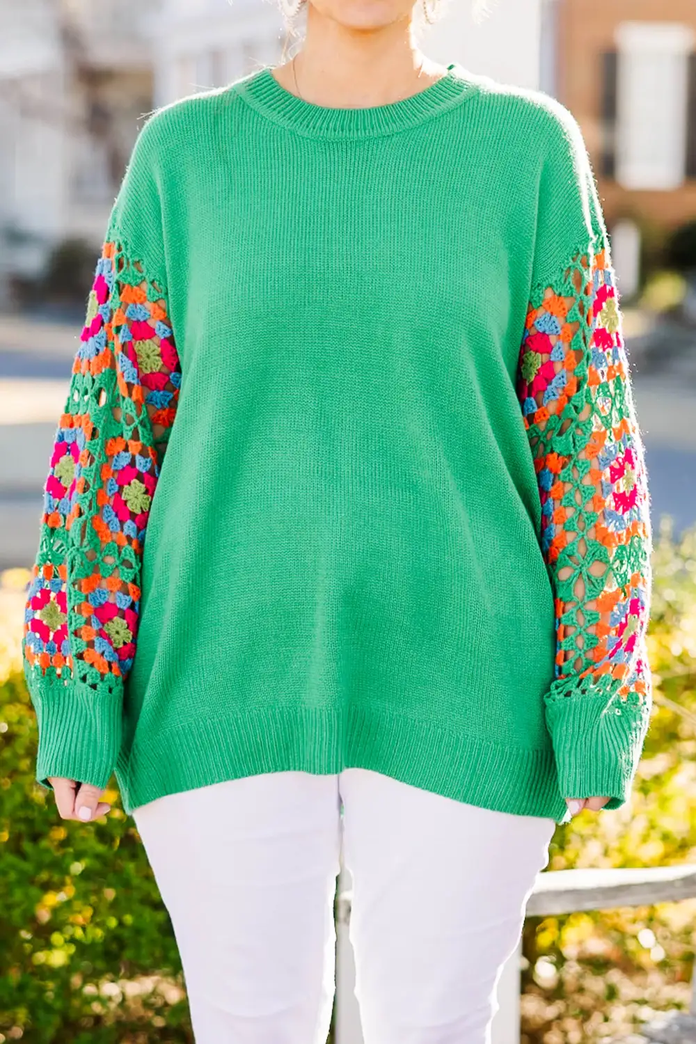 Queen of Peace Sweater, Kelly Green