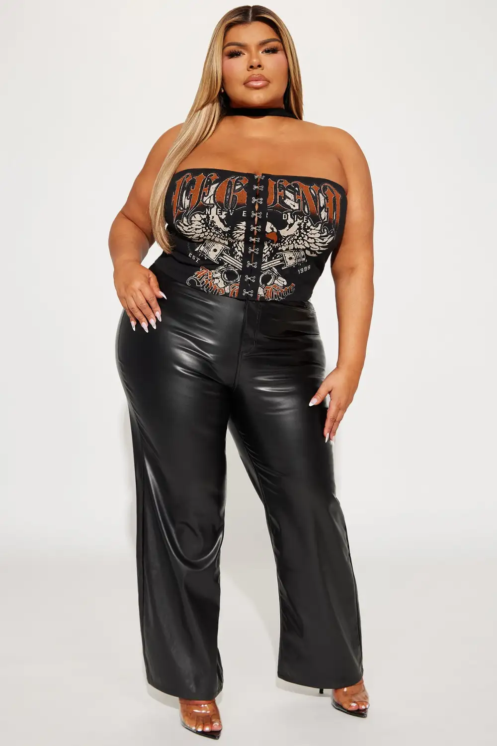 No Hard Feelings Choker Tube Top - Black