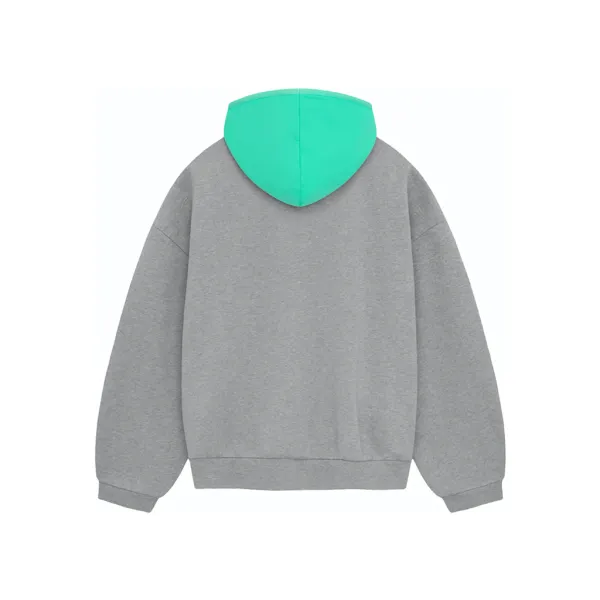 Hoodie SS24 Dark Heather Oatmeal/Mint Leaf