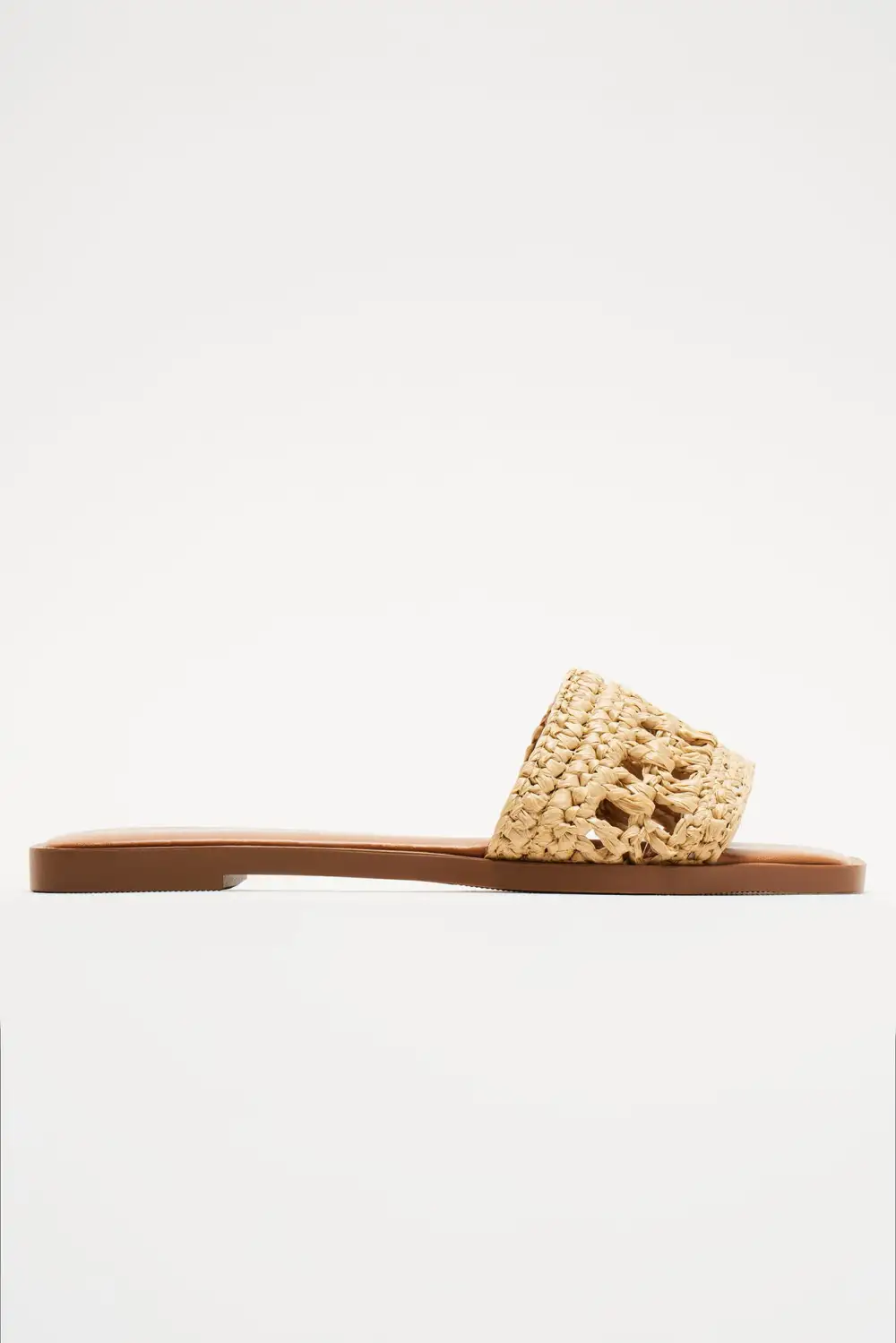 Follow Me There Crochet Flat Sandals - Beige