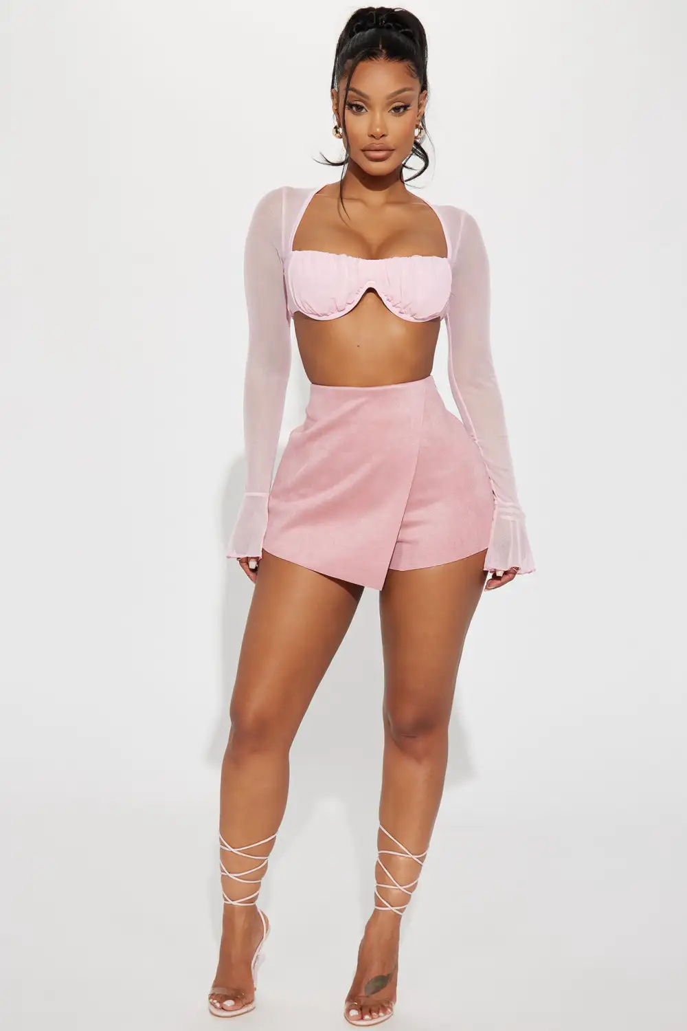 Aurora Mesh Top - Pink