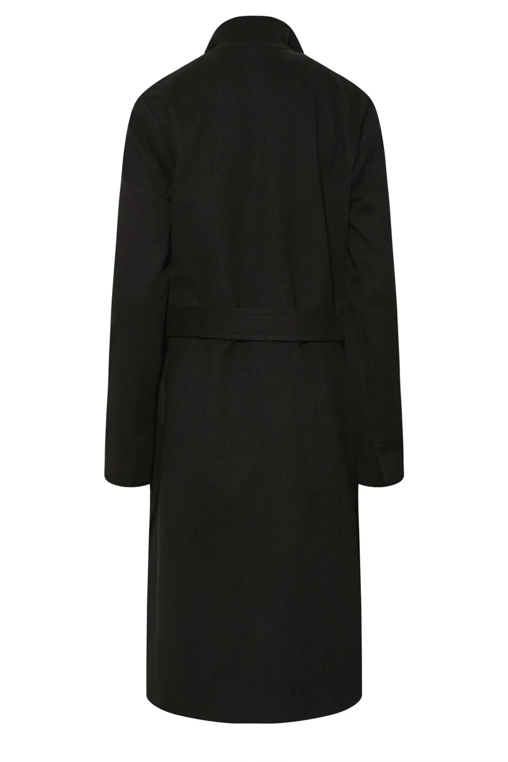 LTS Tall Black Belted Coat