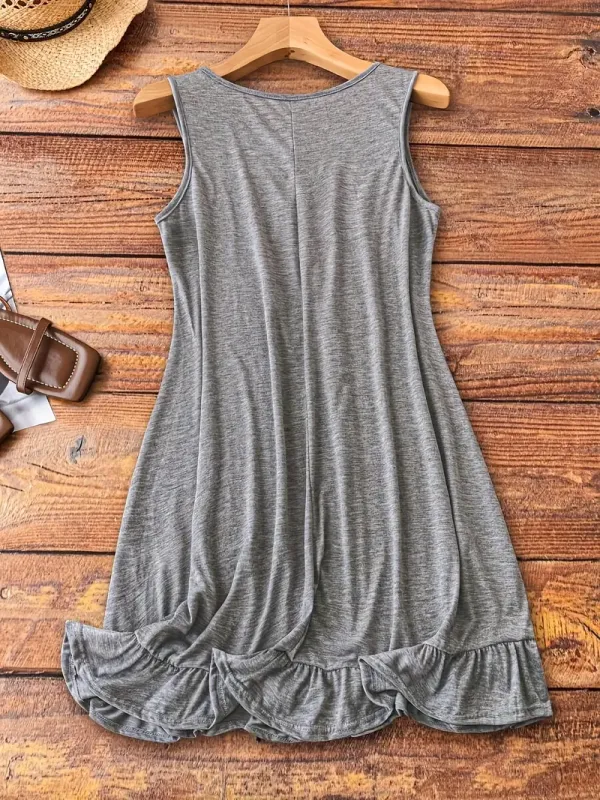 Women's Plus Size Casual Sleeveless Dress