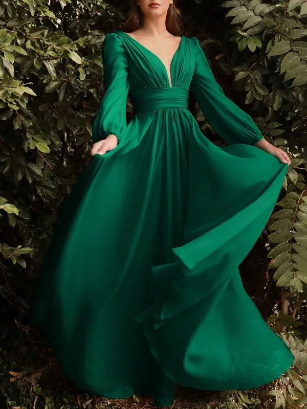 Airy chiffon party dress for women