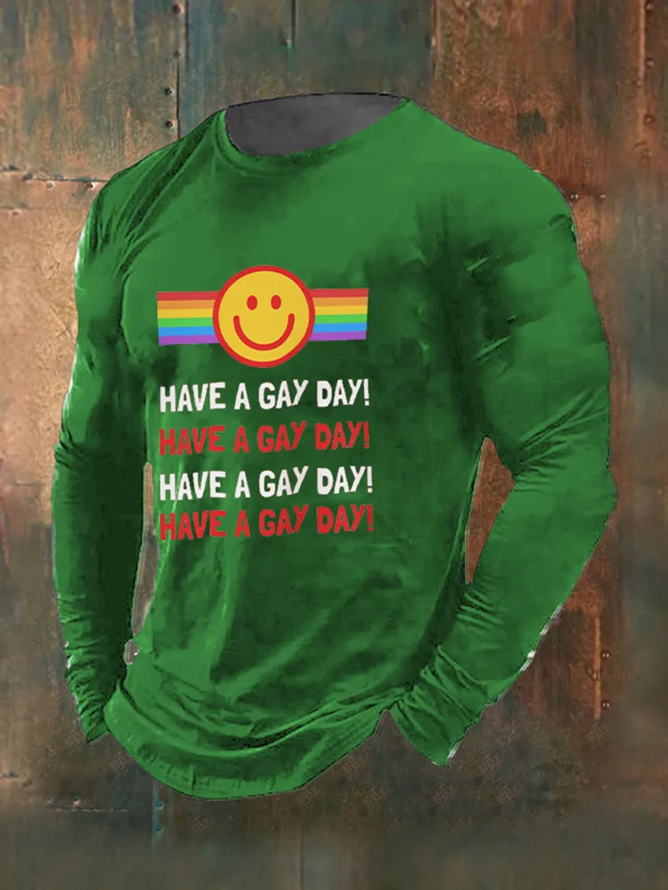 Men'S Have A Gay Day Print T-Shirt