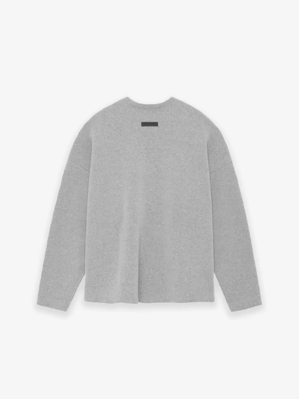 Wool Boucle Straight Neck Sweater