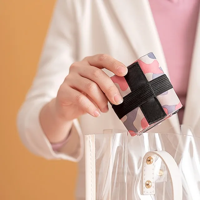 Women's Shoulder Bag Duffle Bag Nylon Shopping Daily Zipper Large Capacity Waterproof Foldable Solid Color Geometric Color Block Pink camouflage Diamond pattern Yellow dots