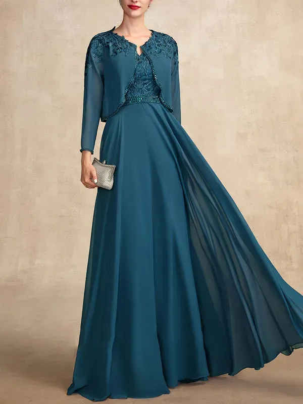 Delicate Lace Short Jacket Mother of the Bride Dress