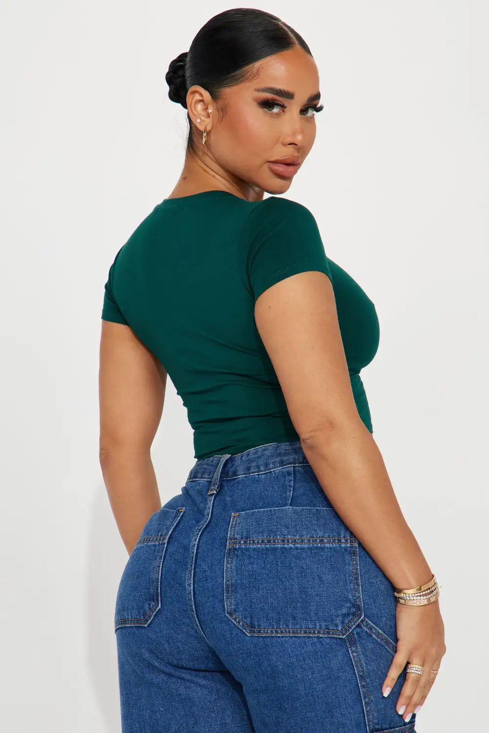 Judia Crew Neck Top - Hunter