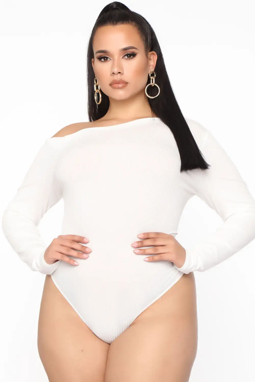Carla One Shoulder Bodysuit - Ivory