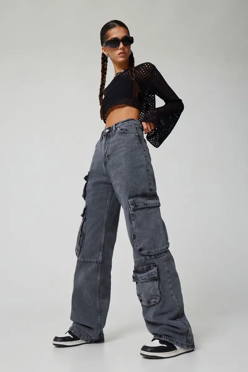 Cargo High Rise Flare Jeans