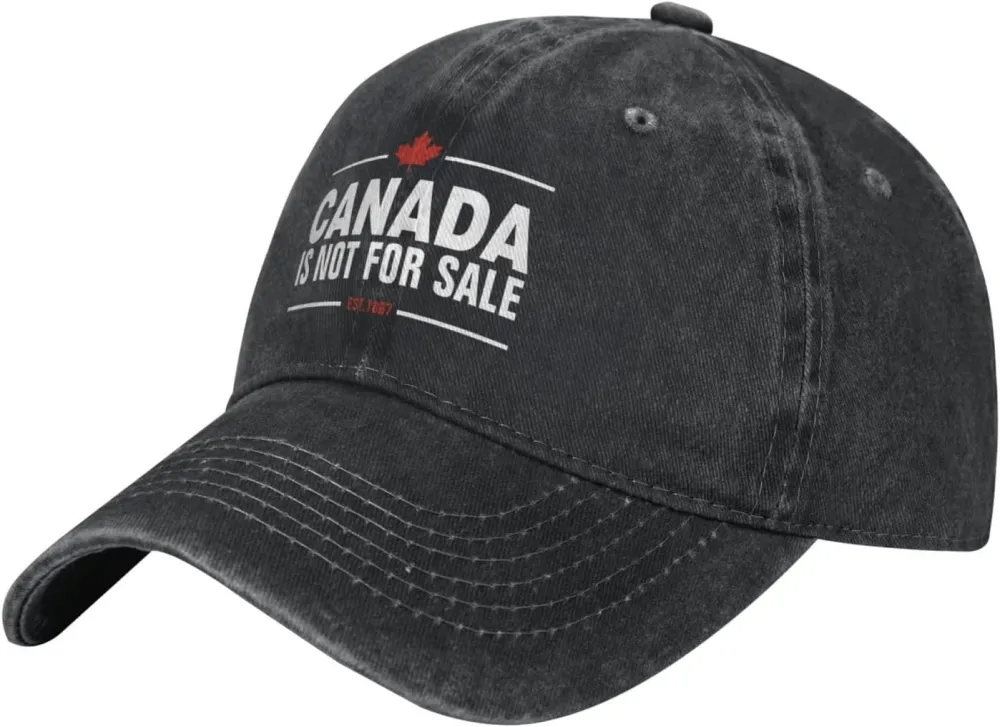 Canada is Not for Sale Trucker Hat for Dad Golf Cotton Washed Denim Baseball Caps