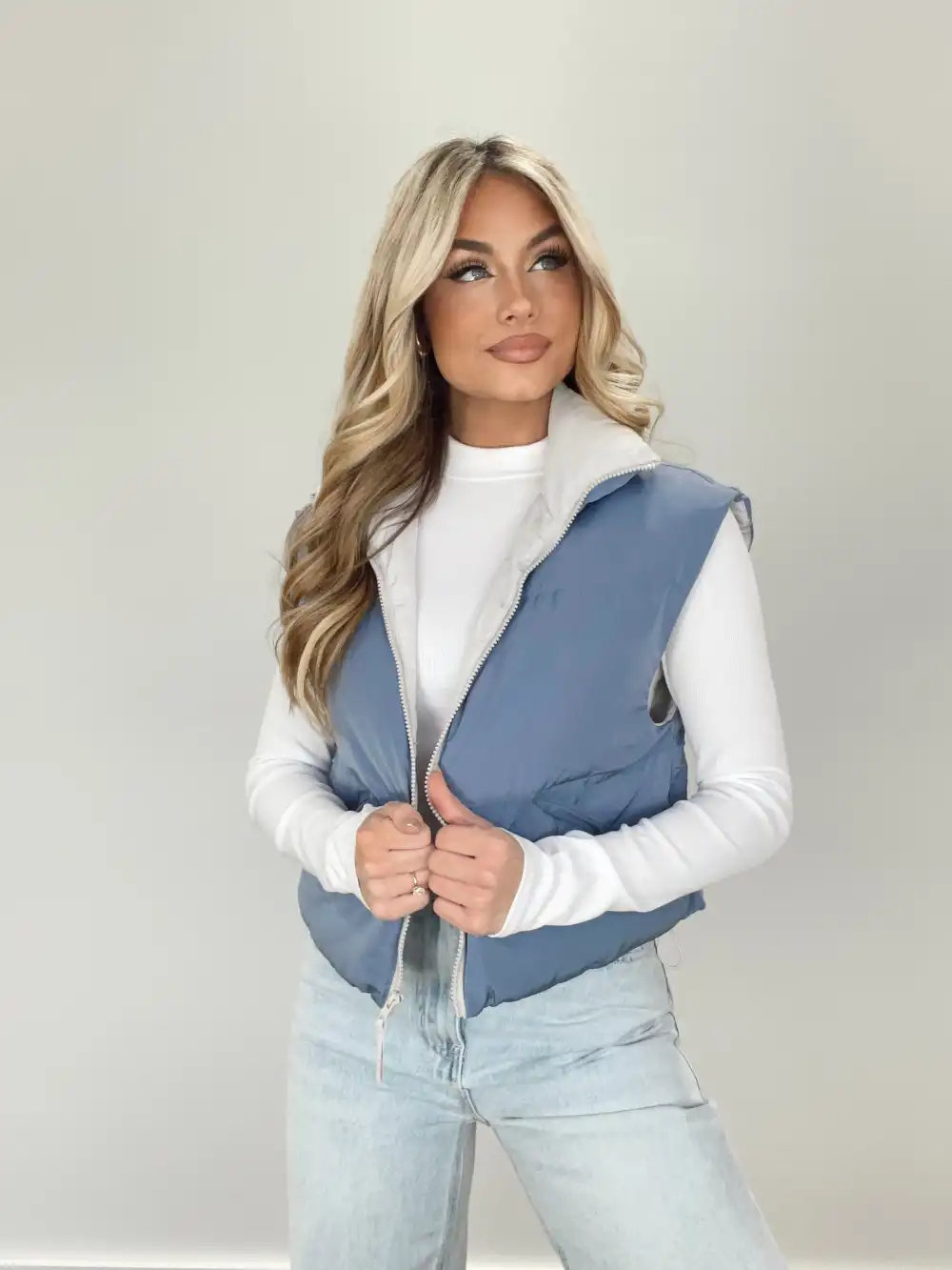 Blue Puffy Vest