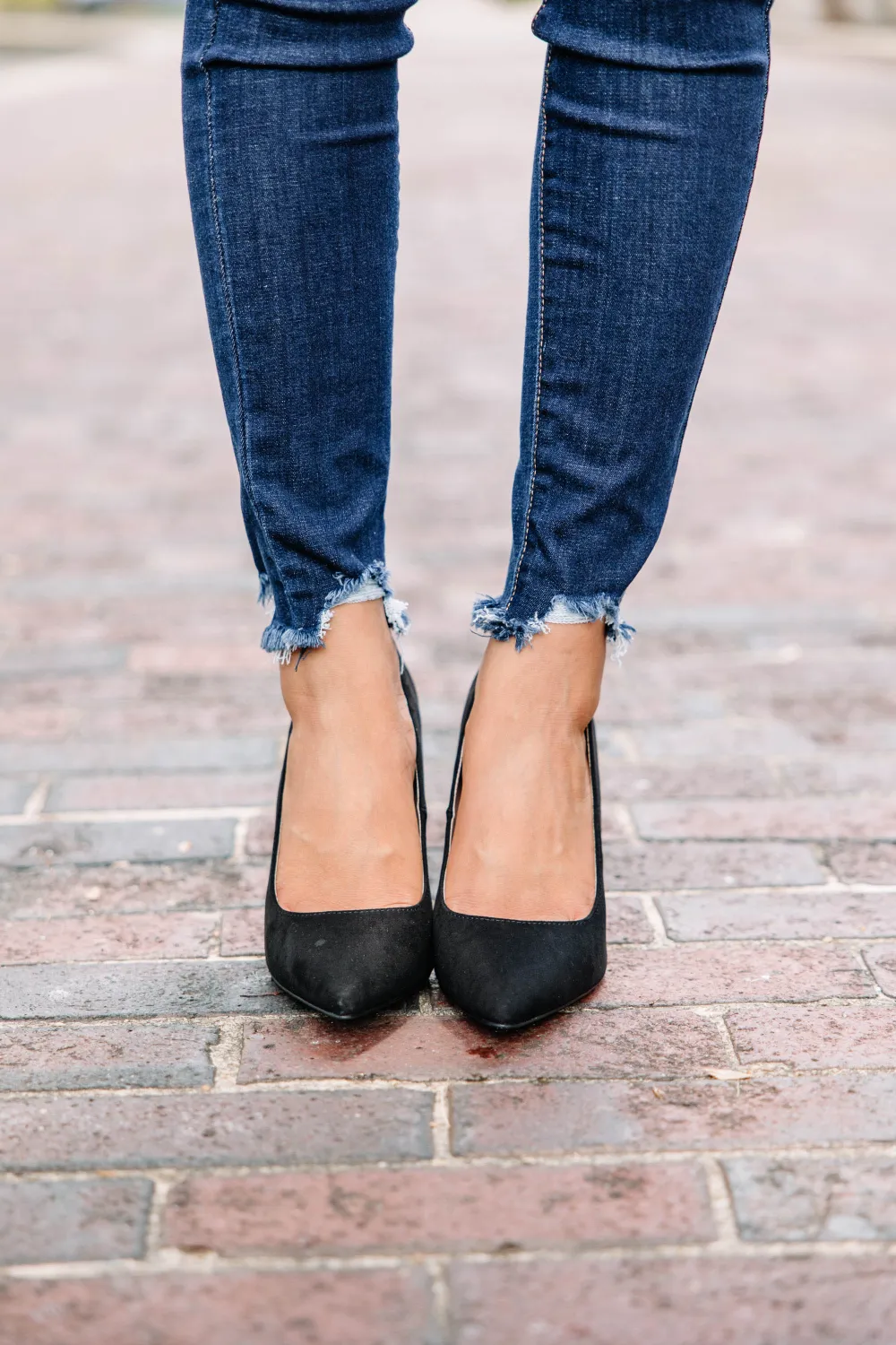 Show Stopper Black Suede Heels