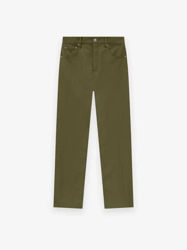 Textured Nylon 5-Pocket Pant