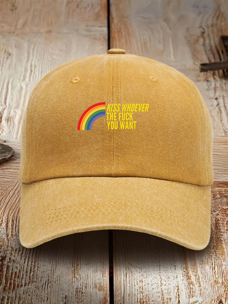 Kiss Whoever The Fuck You Want Baseball Cap