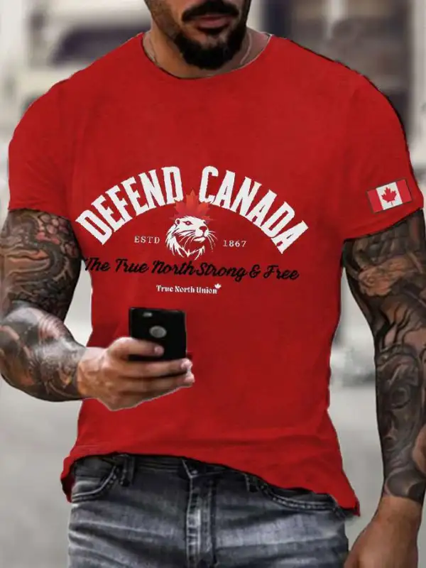 Men's Defend Canada Beaver Printed T-Shirt