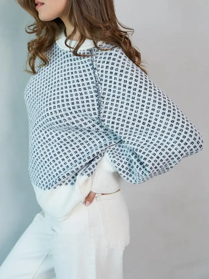 Ramona Ditsy Argyle Sweater