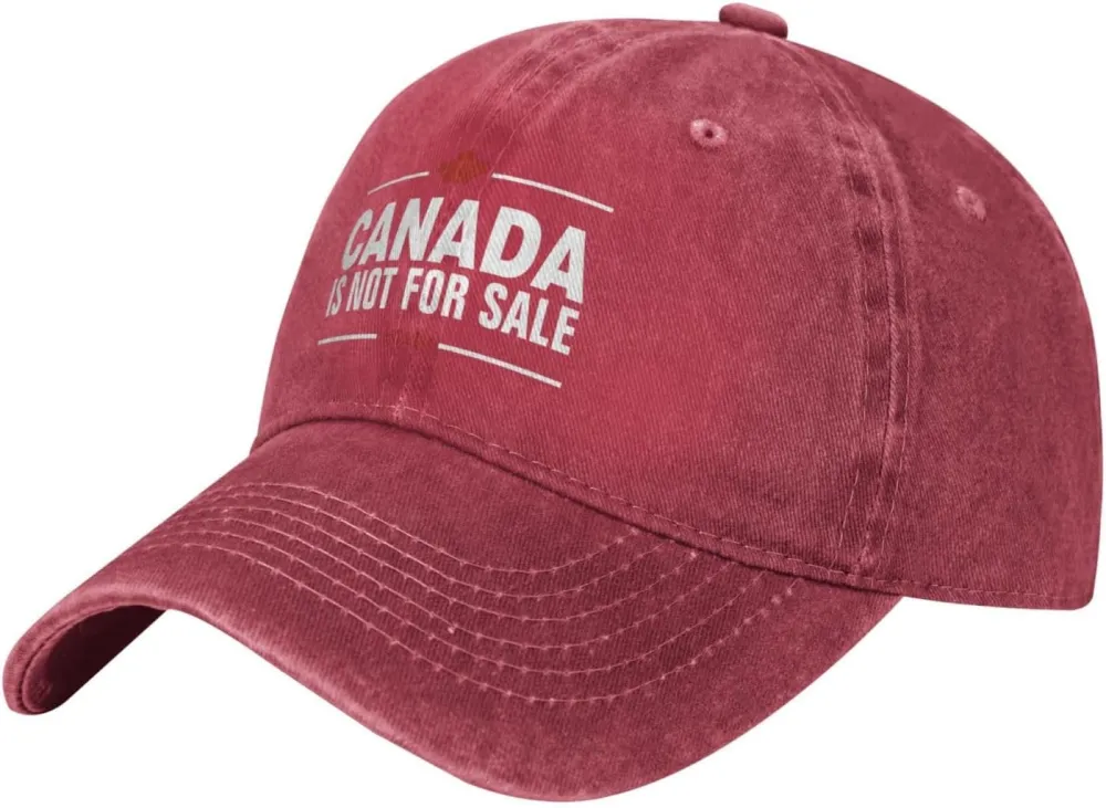 Canada is Not for Sale Trucker Hat for Dad Golf Cotton Washed Denim Baseball Caps