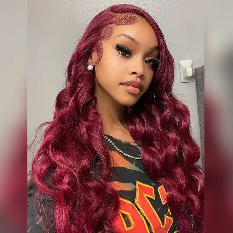 Colored 13×6 Full Lace Frontal Wig 250% Density Sterly Body Wave Lace Front Human Hair Wigs