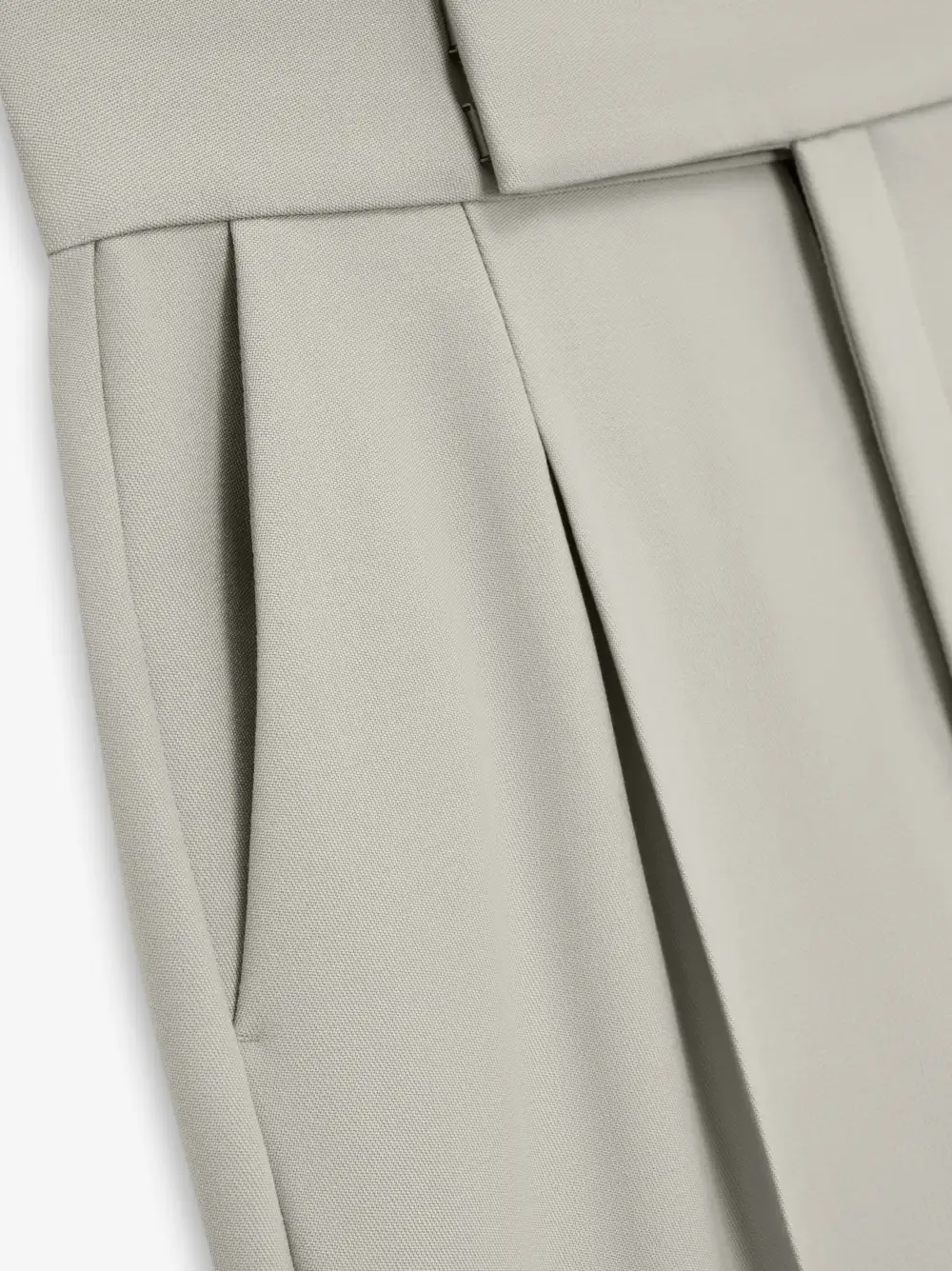 Wool Gabardine Tapered Trouser