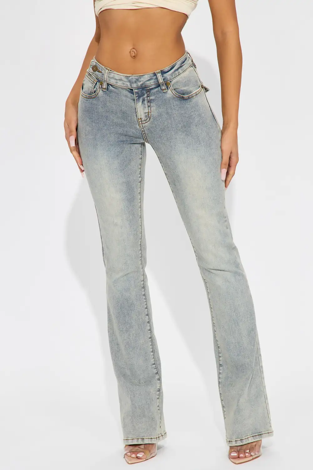 Test My Love Stretch Bootcut Jeans - Light Wash