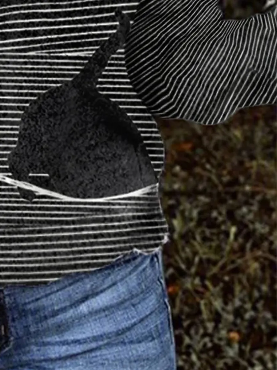 Fashion Cat Print Knitted Sweater