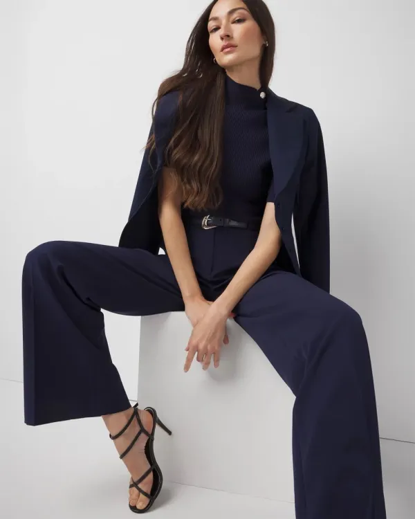 Petite Elbow Sleeve Mock Neck Sweater