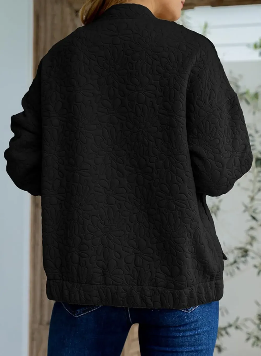 Jackets for Women Spring Fashion 2025 Cute Jacquard Coats Lightweight Zip Up Jackets Dressy Casual