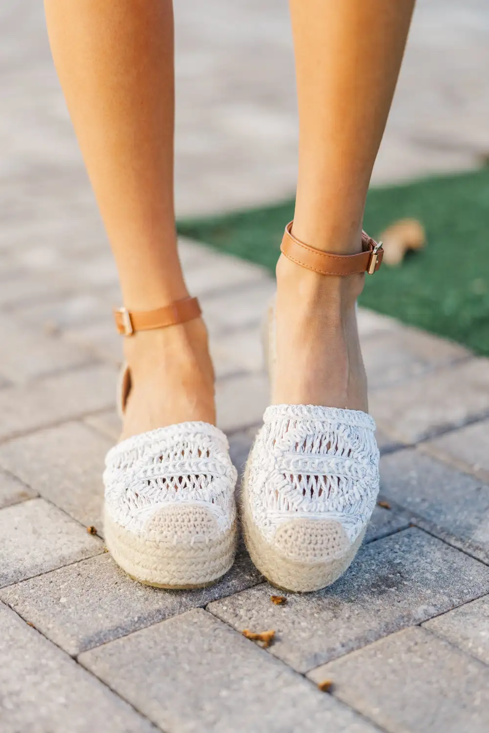 Solstice White Espadrille Flat