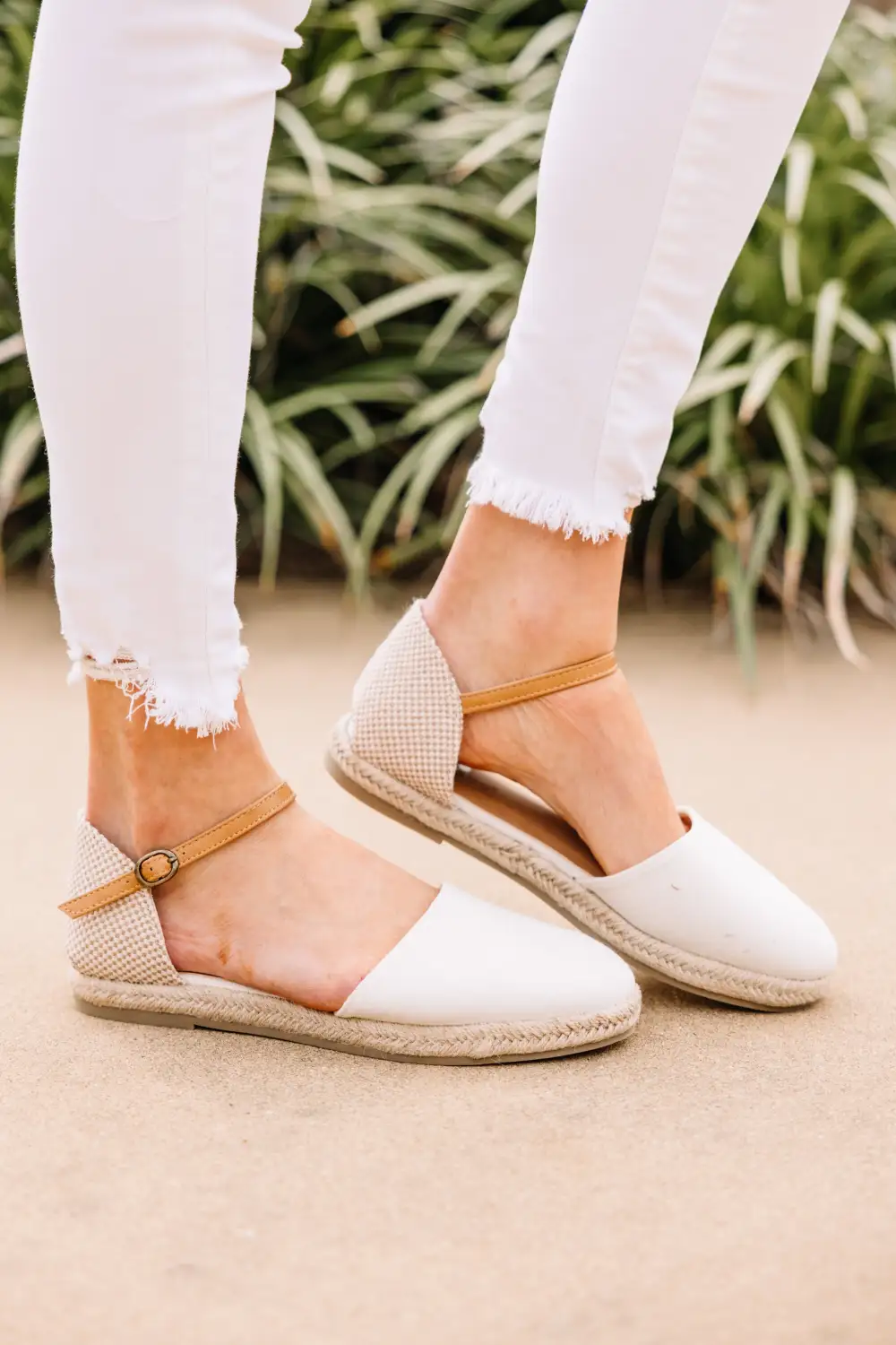 On The Way Beige Brown Espadrilles Flats