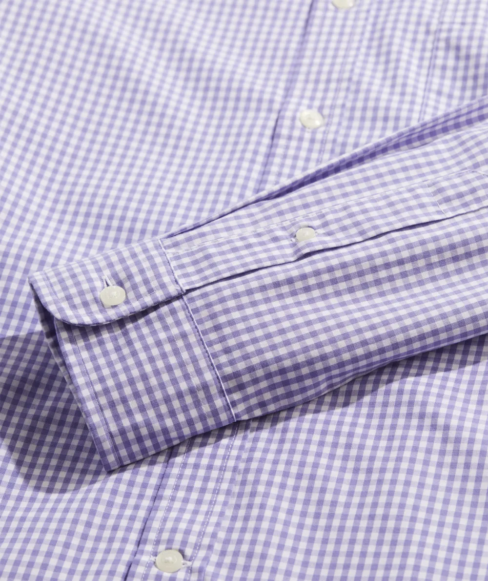 Stretch Poplin Gingham Shirt