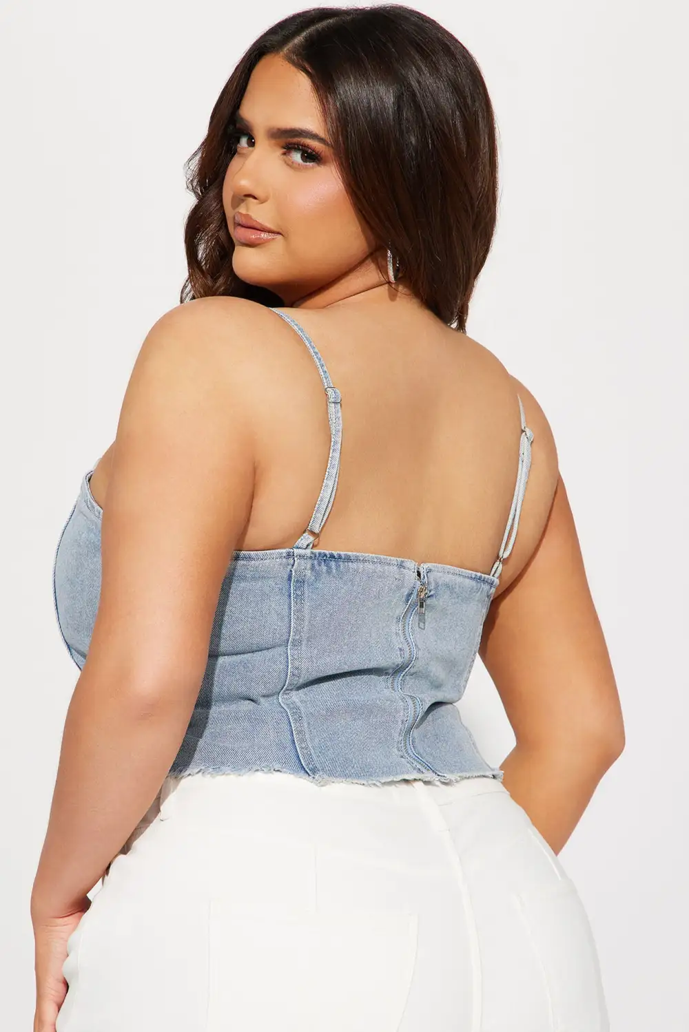 Zayla Denim Top - Light Wash