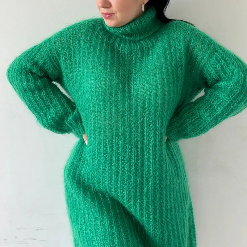 Vintage High Collar Casual Comfy Knitwear