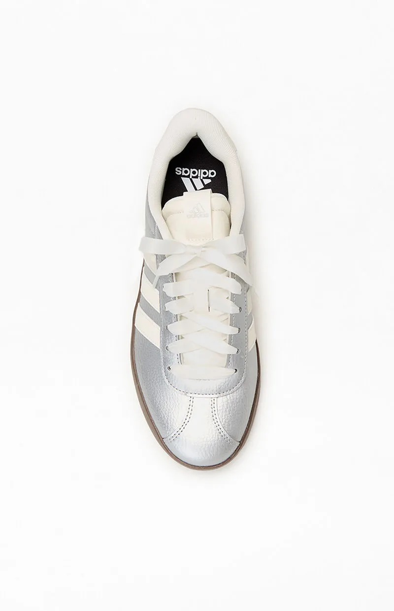 adidas Women's Silver VL Court 3.0 Low Sneakers
