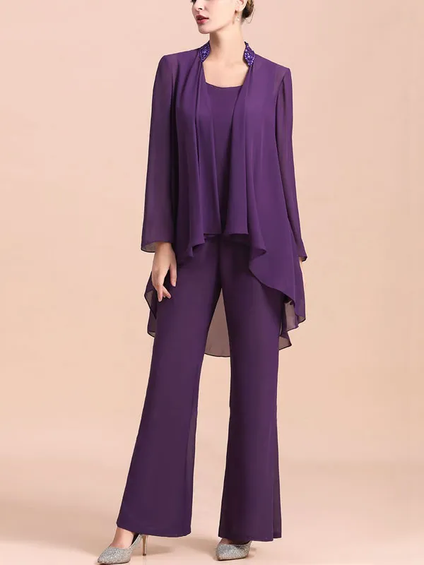 Chiffon Temperament Elegant Cardigan Ladies Suit