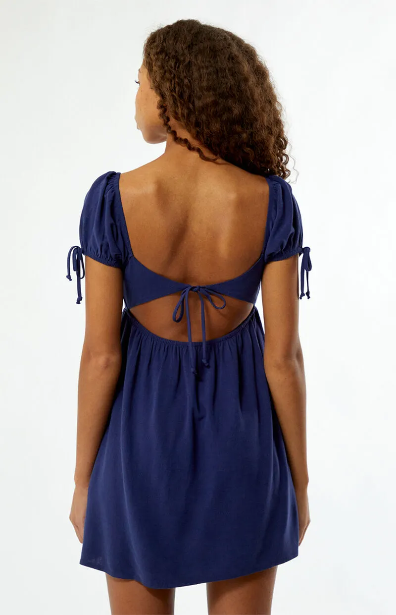 Your Favorite Open Back Babydoll Mini Dress