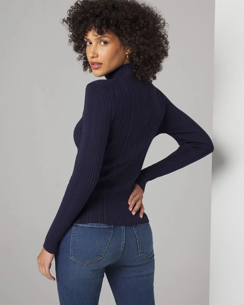 Ribbed Mockneck Sweater