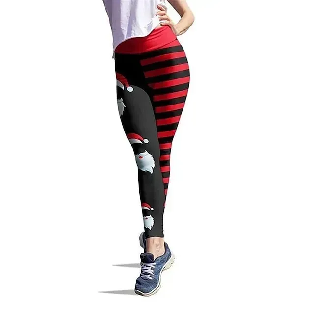 Santa Claus Leggings Jogger Pants Women's Christmas Christmas Christmas Eve Adults' Christmas New Year Eve Polyester Lycra Spandex Pants