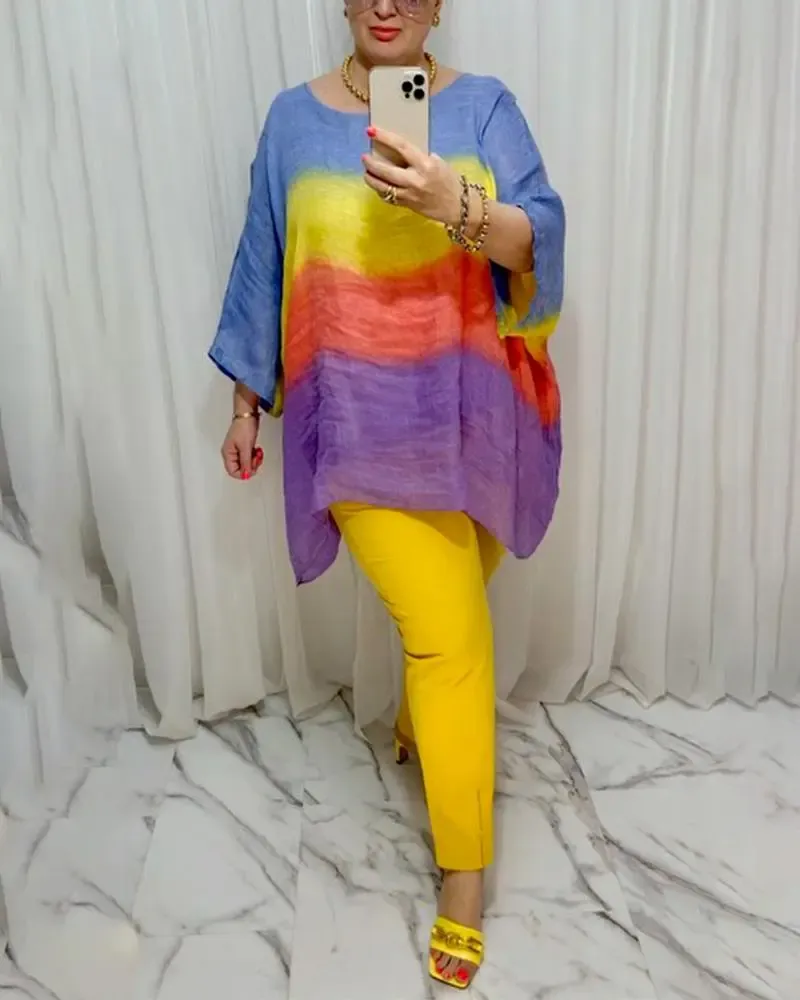 Casual Simple Color Two Piece Suit