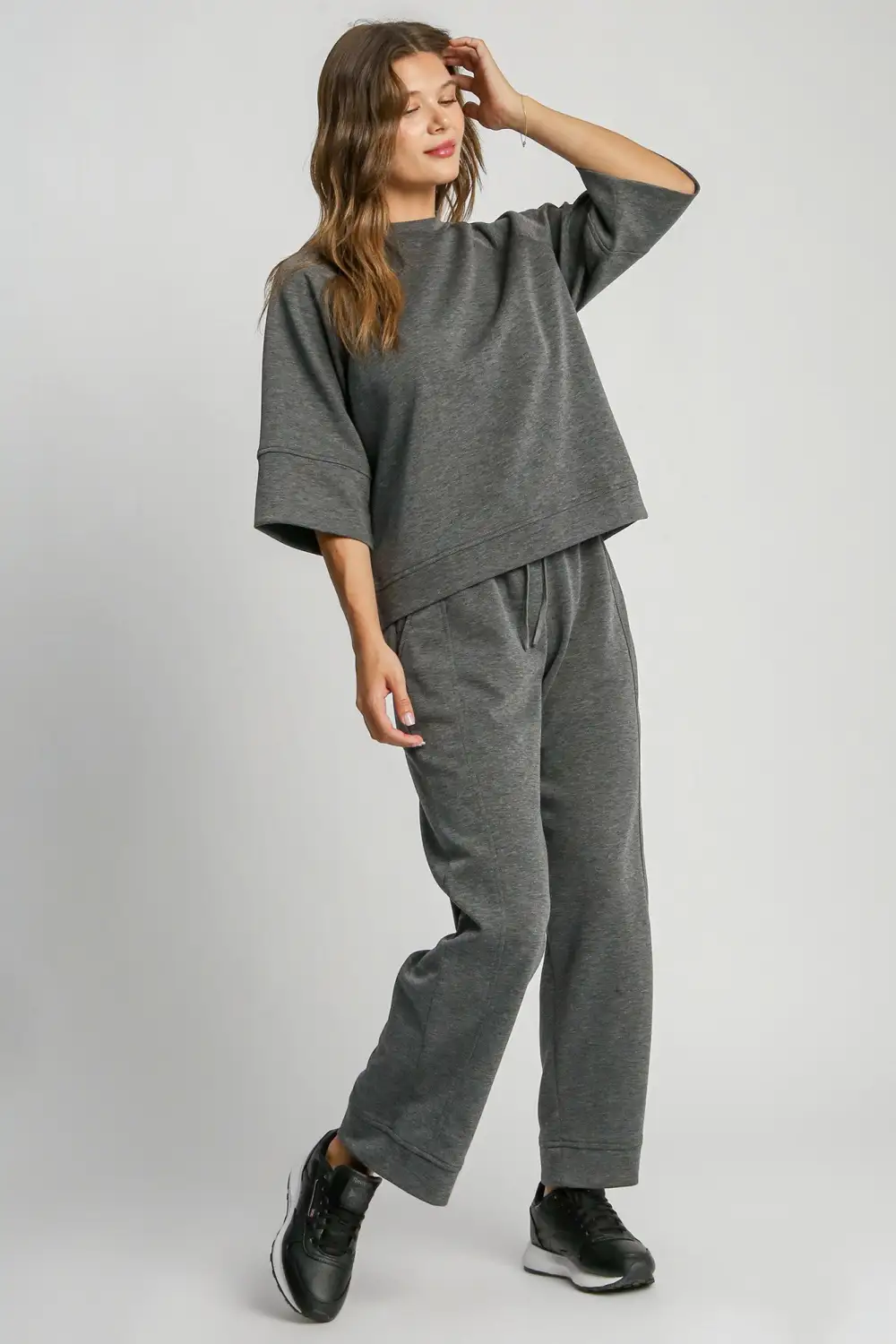 Full Size Drawstring Wide Leg Pants With Pocket